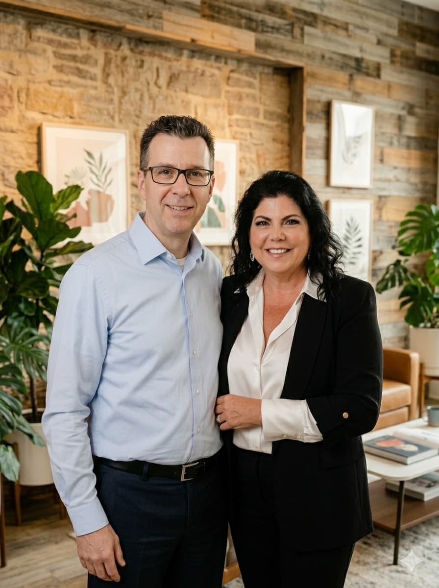 Chantal Tremblay and Terry Telford, co-founders of denéva skincare
